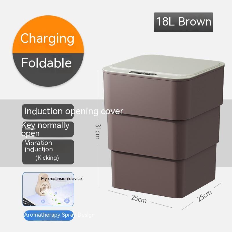 Smart Trash Can with Lid – Automatic Sensor Bin for Home & Car