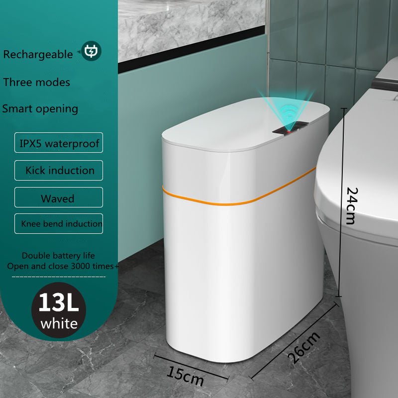 Smart Trash Can with Lid – Automatic Sensor Bin for Home & Car