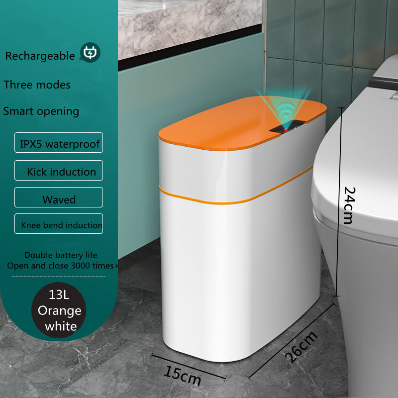 Smart Trash Can with Lid – Automatic Sensor Bin for Home & Car
