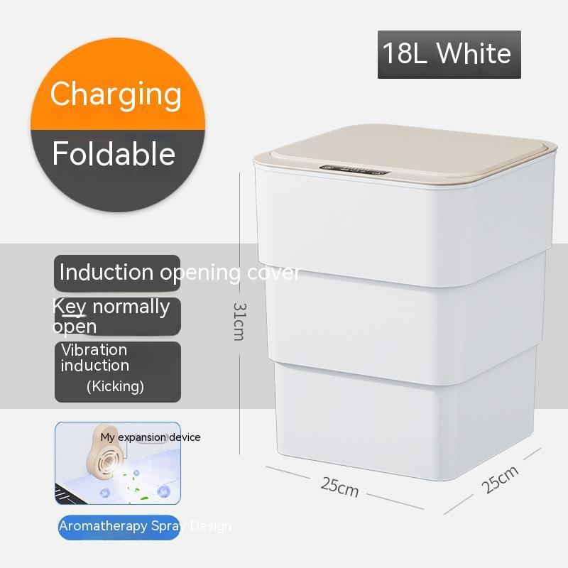 Smart Trash Can with Lid – Automatic Sensor Bin for Home & Car