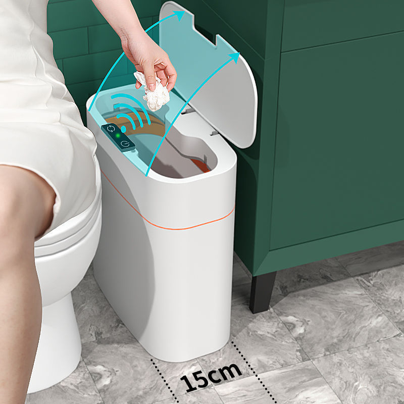 Smart Trash Can with Lid – Automatic Sensor Bin for Home & Car