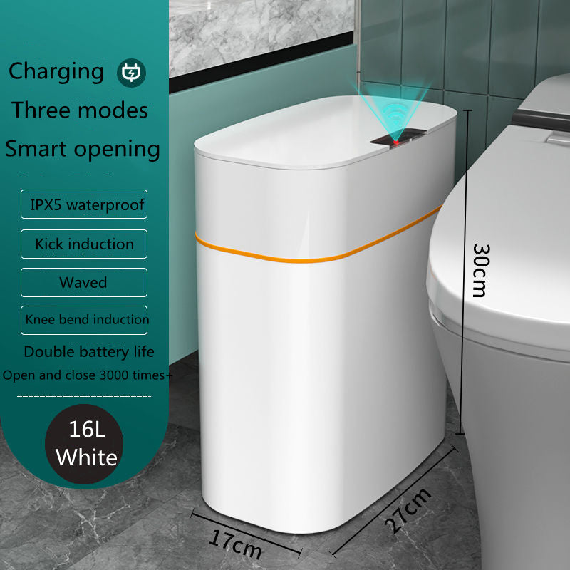 Smart Trash Can with Lid – Automatic Sensor Bin for Home & Car