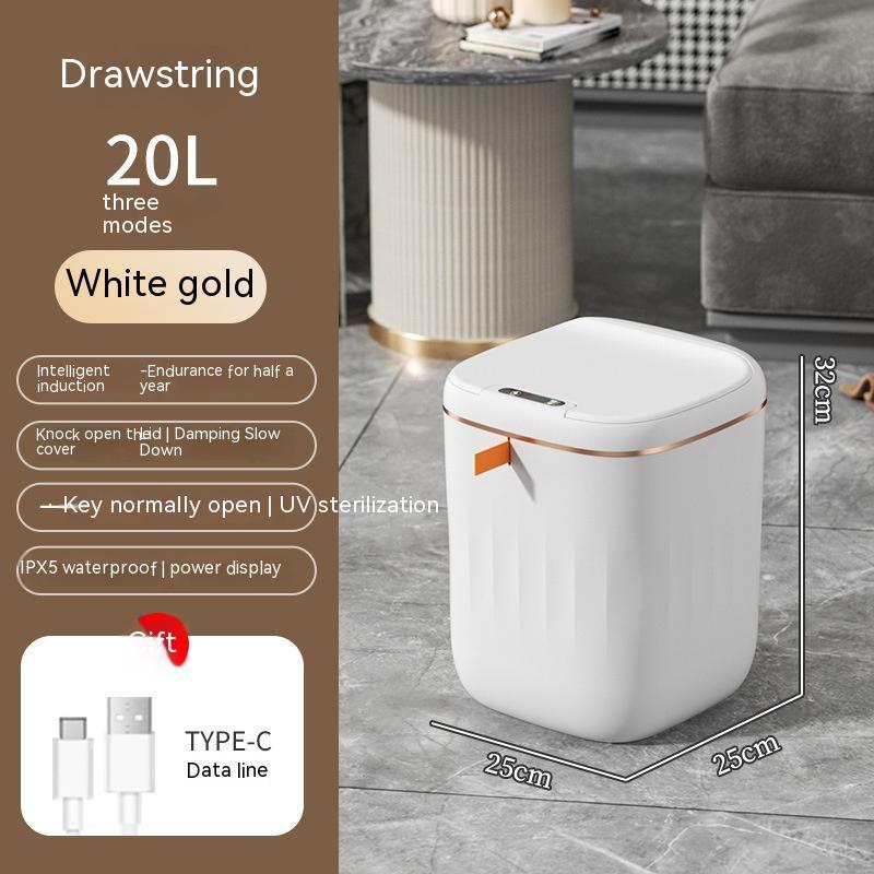 Smart Trash Can with Lid – Automatic Sensor Bin for Home & Car