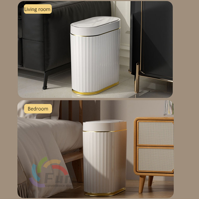 Smart Trash Can with Lid – Automatic Sensor Bin for Home & Car
