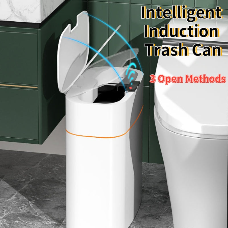 Smart Trash Can with Lid – Automatic Sensor Bin for Home & Car