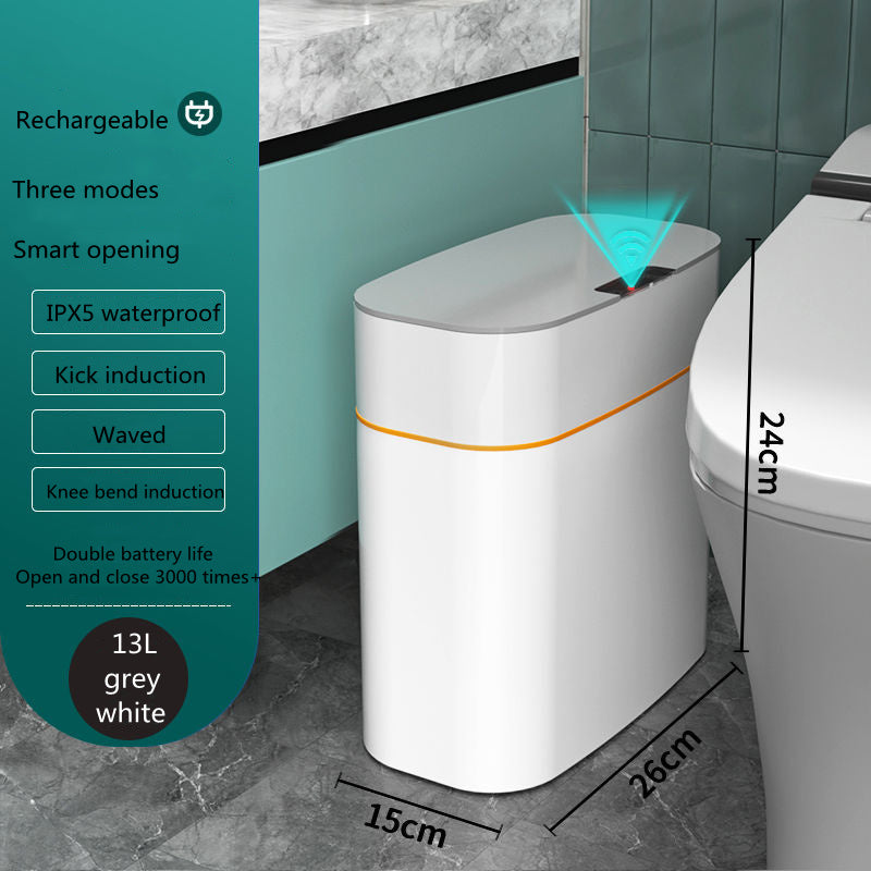 Smart Trash Can with Lid – Automatic Sensor Bin for Home & Car