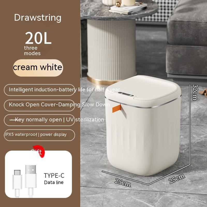 Smart Trash Can with Lid – Automatic Sensor Bin for Home & Car